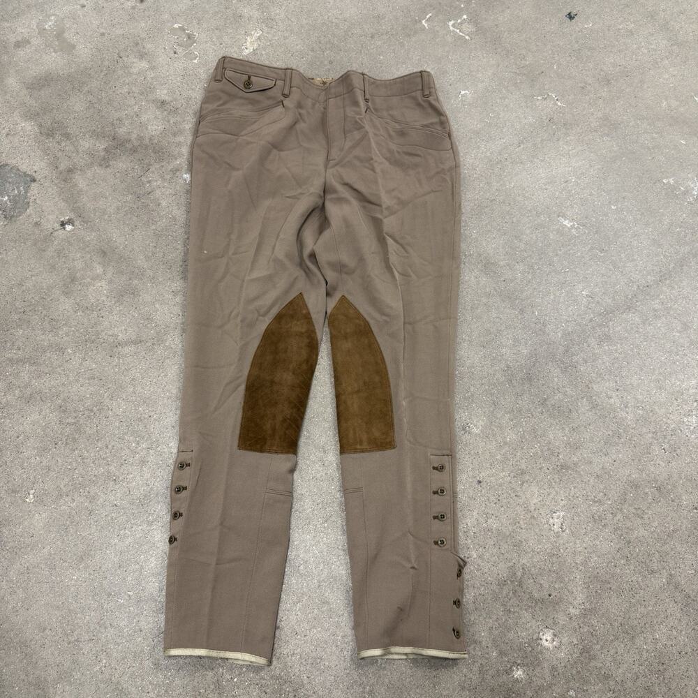 Ralph Lauren Ponte Riding Pants Womens 31 Waist Tan Equestrian Brown Horse